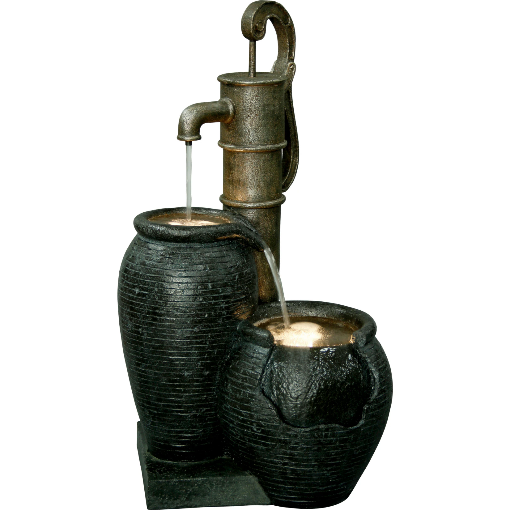 Dobar 96200e Design-Gartenbrunnen mit Handpumpe