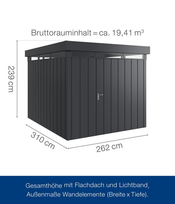 Hörmann Metallgerätehaus Juno mit Lichtband