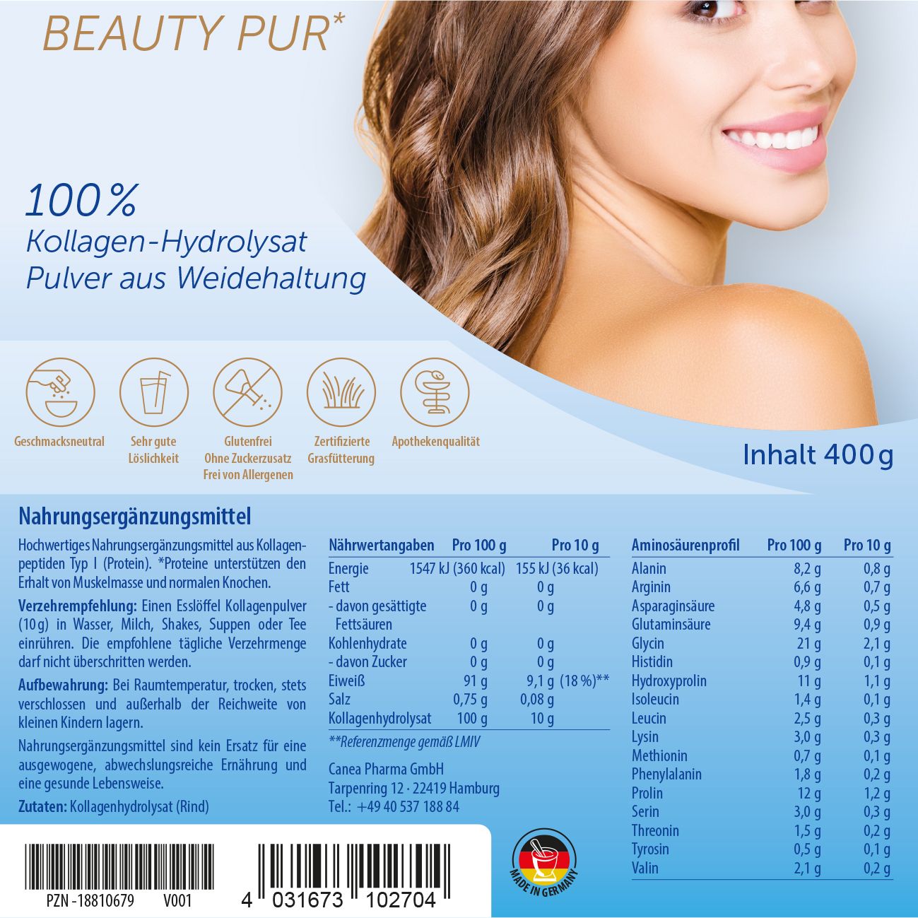 Collagen Beauty 100% Kollagen Hydrolysat