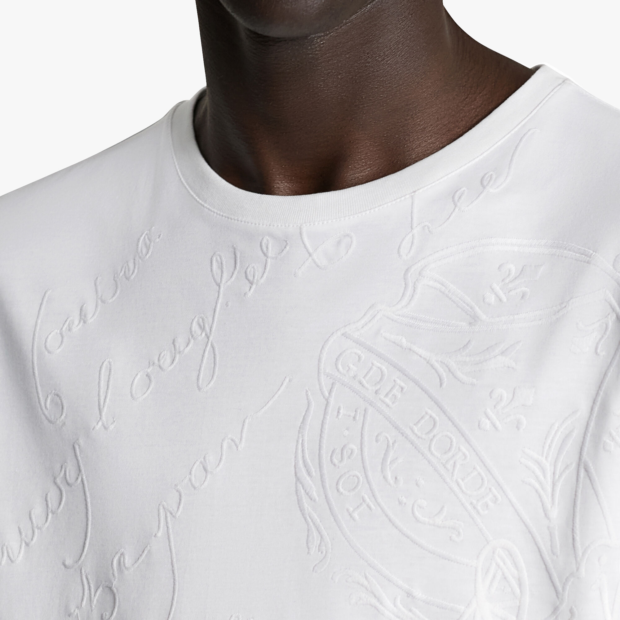 T-Shirt Avec Broderie Scritto All-Over