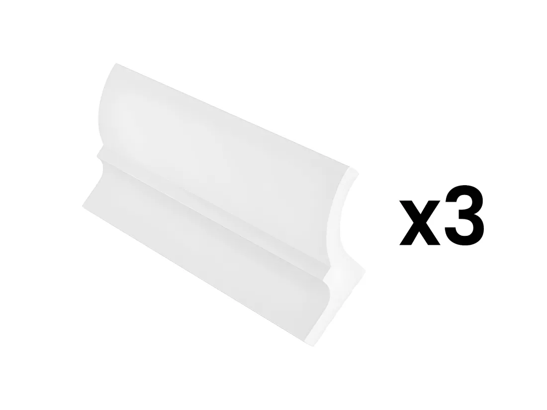 Lot de 3 corniches plafond en polystyrène L290 x l4.2 x H7 cm blanc - ANTECA
