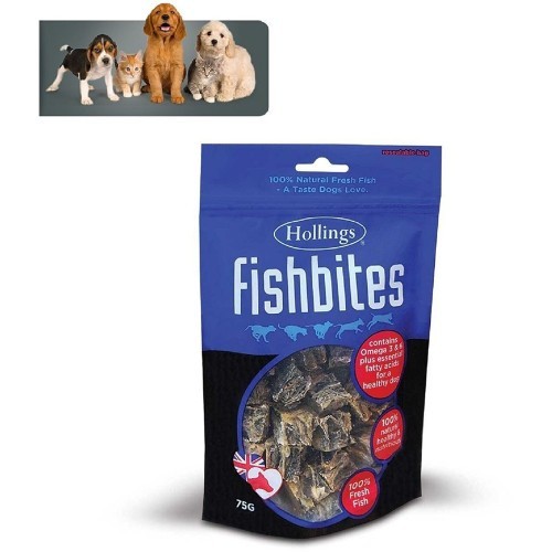 Petiscos para cães com sabor de peixe