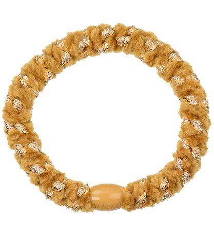 Kknekki Haargummi - Senf/Gold Velours m. Glitzer