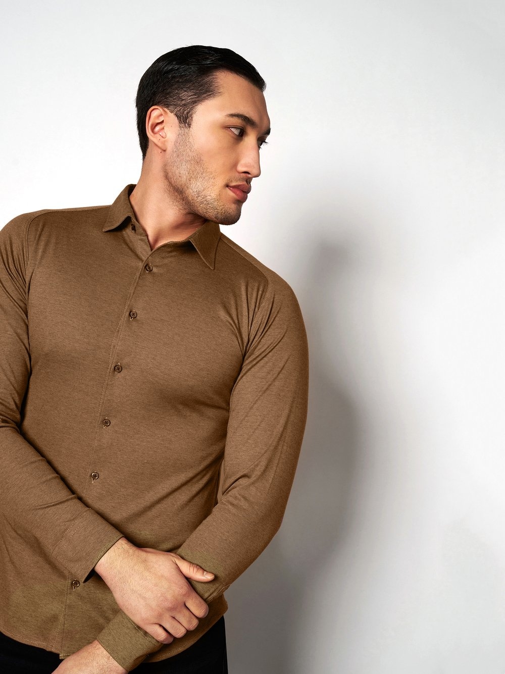 DESOTO Langarmhemd »Jerseyhemd Casual Kent«