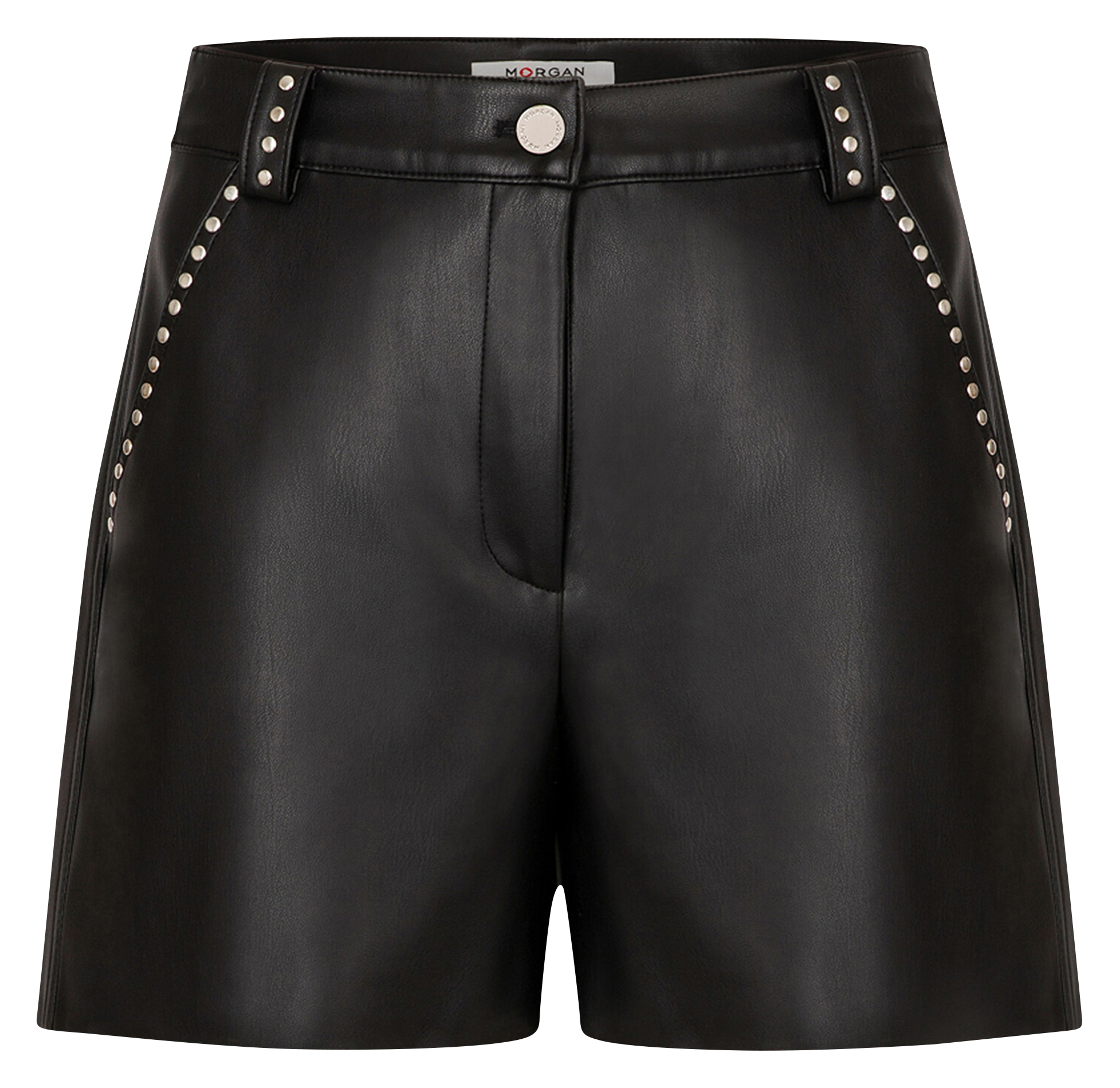 SHILY - Short simili cuir| Noir