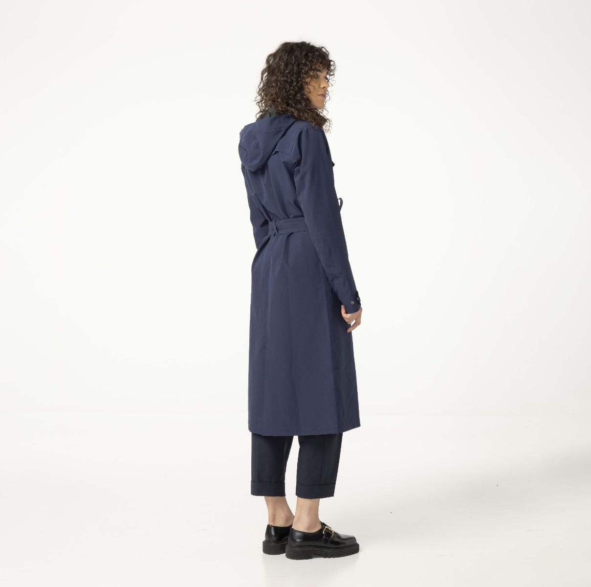 AGU Trench Coat Long Dames regenjas - Marine
