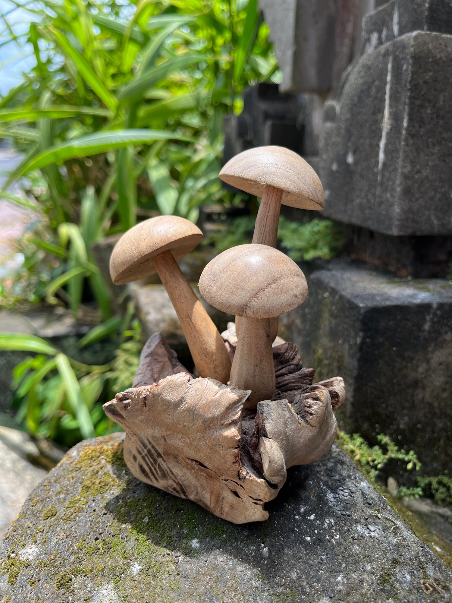 Figur 'Röhrlinge' aus Holz, H 13 cm, Ø 10 cm von fischer's lagerhaus