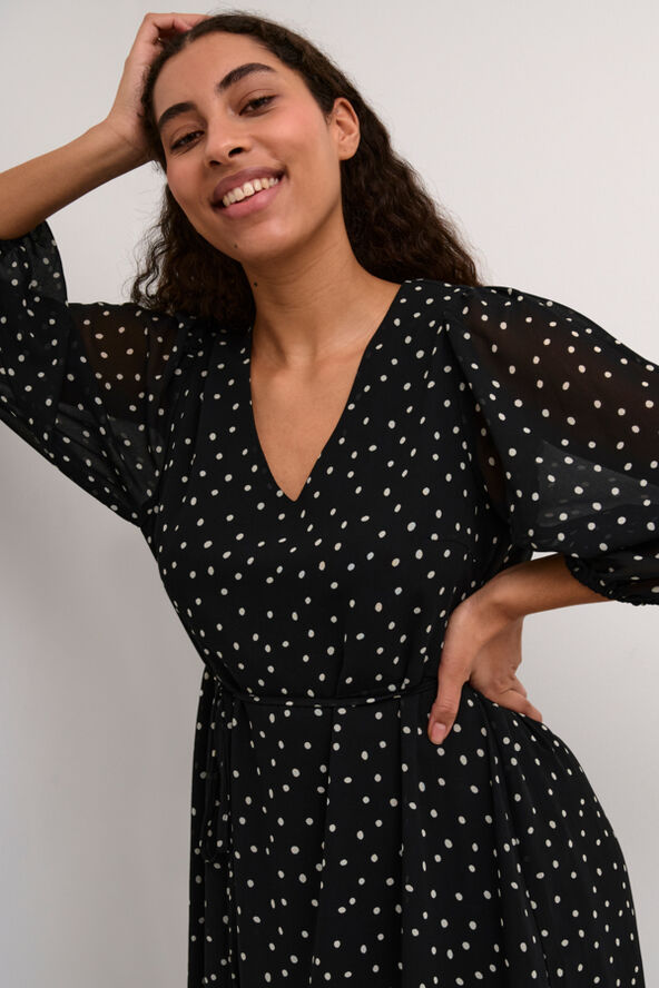 Kaffe KAsally Dress Black/white dot