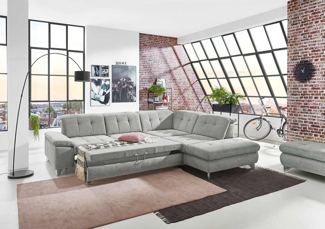 YoungLife Ecksofa APRILIA SF-R silver