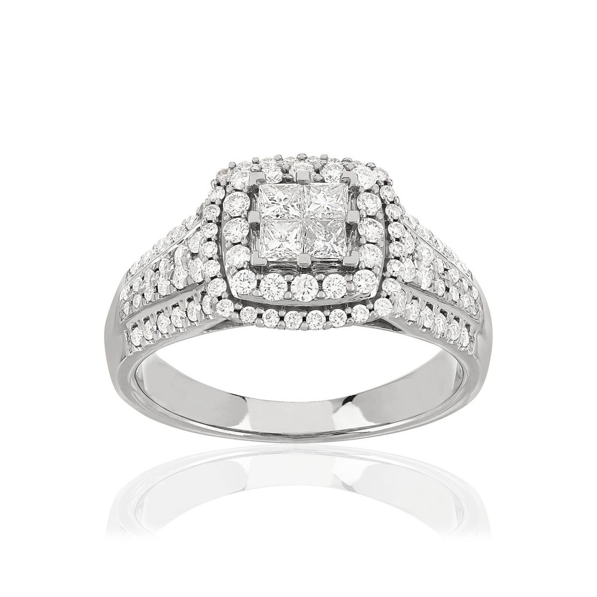 Bague MATY Or 750 blanc Diamants blancs