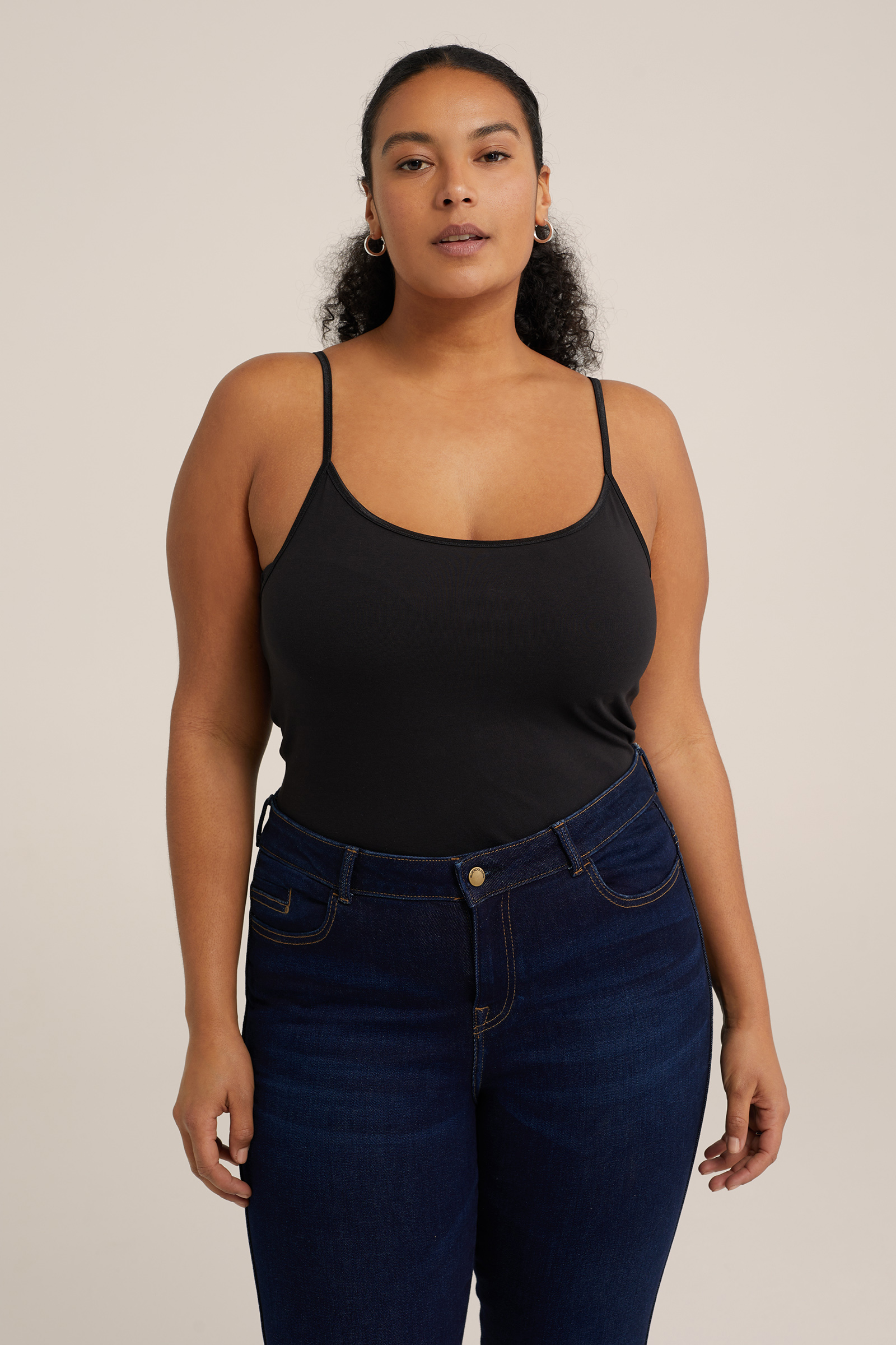 singlet - Curve WE Fashion Zwart