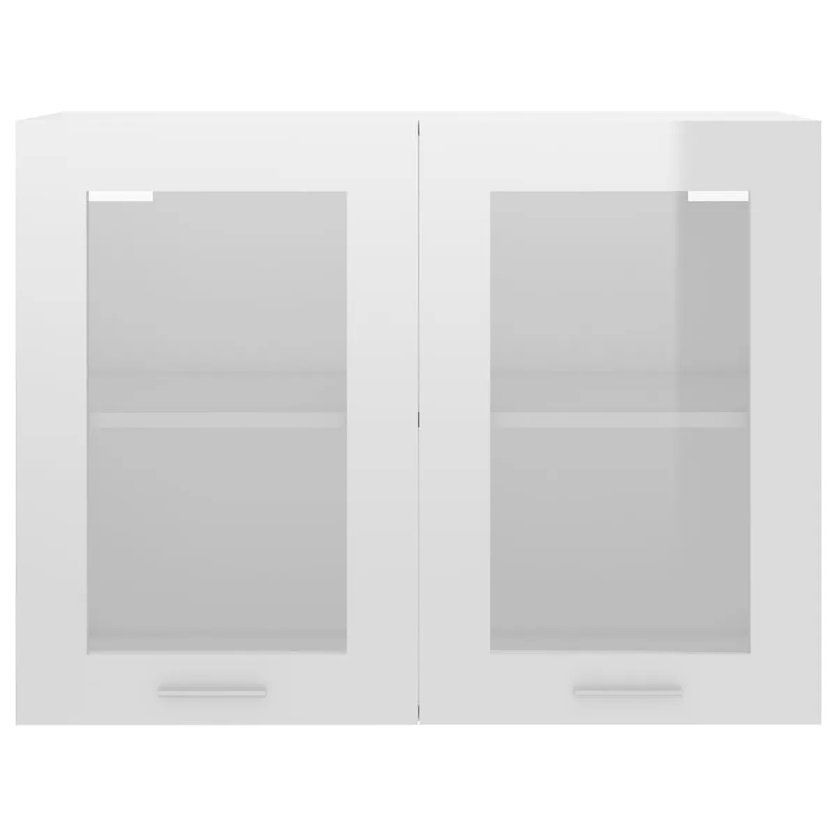 vidaXL Armoire suspendue blanc brillant