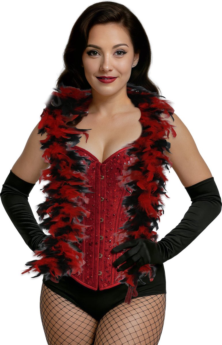 Rood Zwarte Boa Veren 80gr