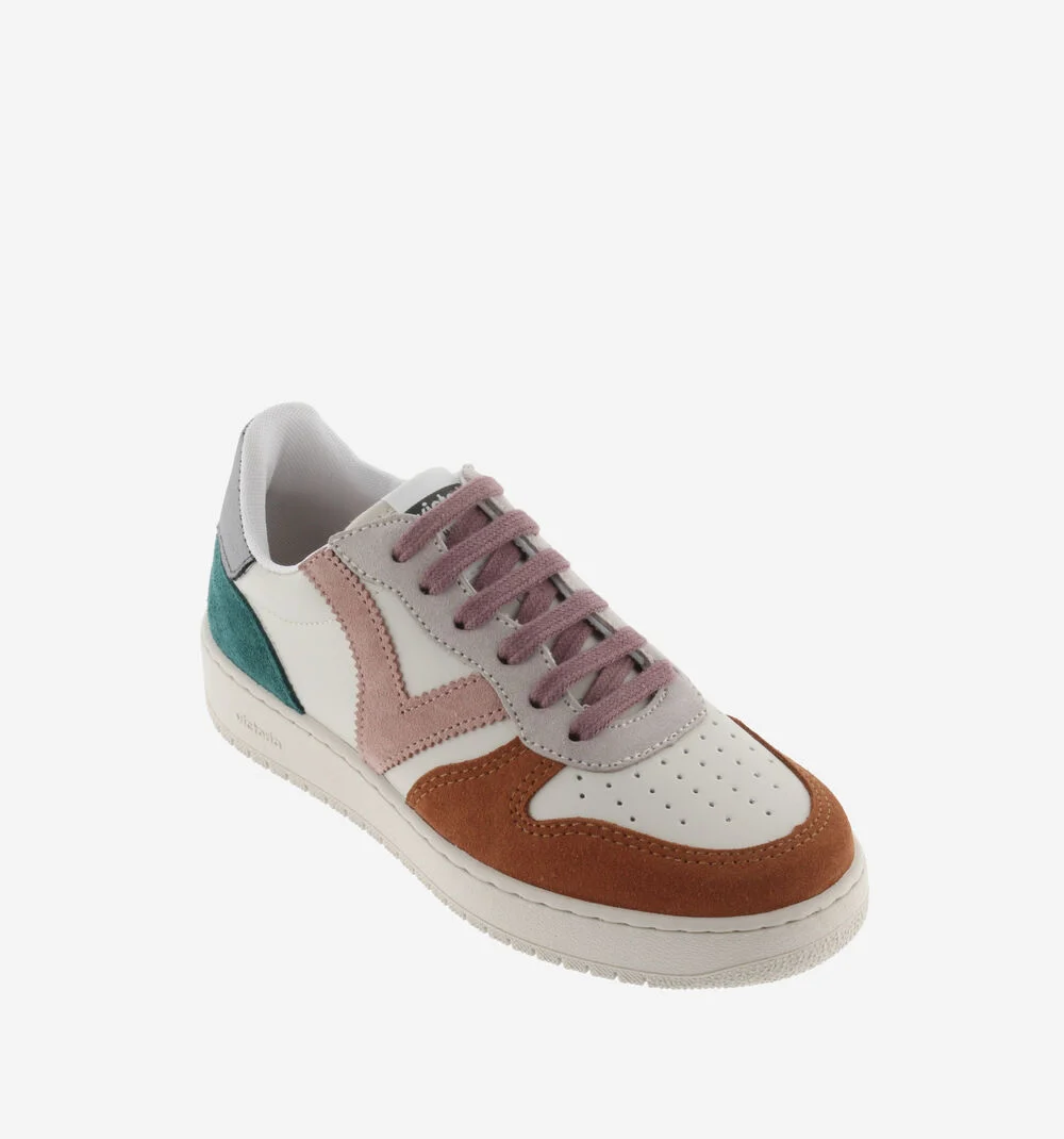 MADRID CUIR FENDU MULTICOLORE Baskets pour femmes en cuir fendu multicolore CUERO