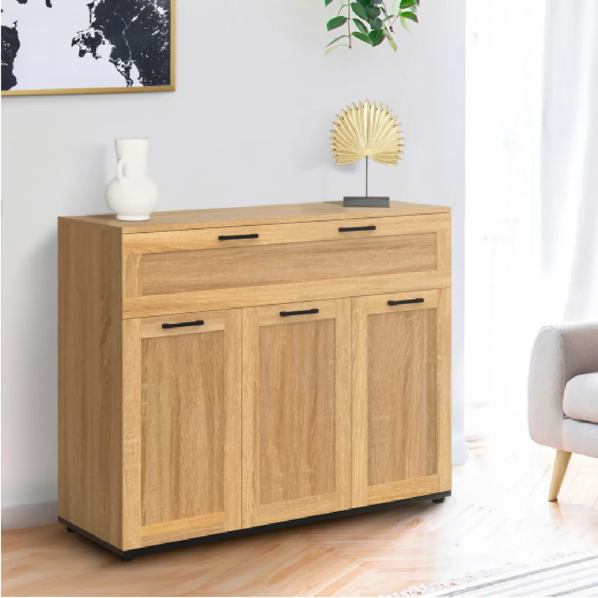 Idmarket MARKET Buffet VITO 3p 1 tiroir
