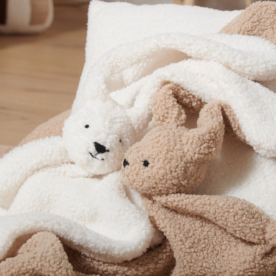 Nordic Coast Company Schnuffeltuch Hase Teddy beige