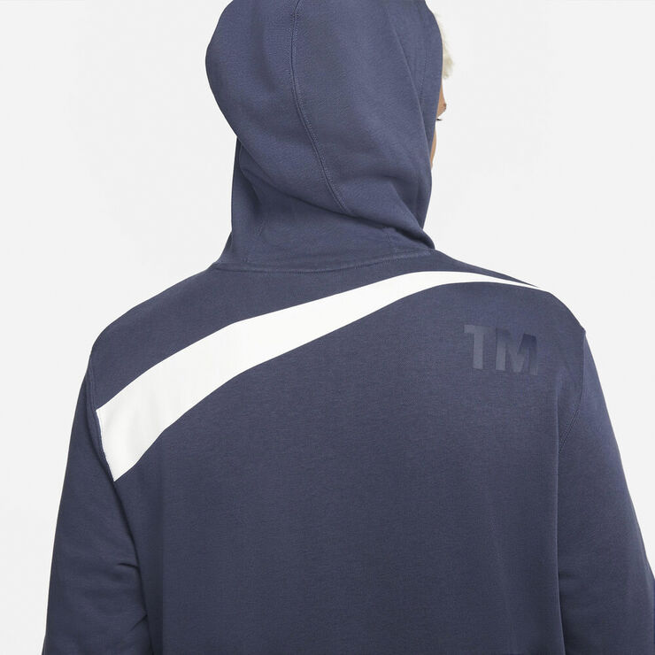 Nike Sportswear Swoosh Semi-Brushed hættetrøje Blå