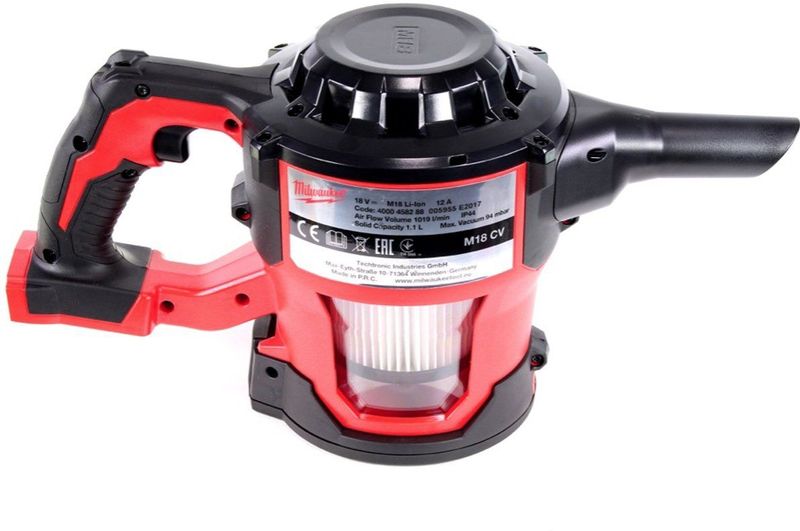 Milwaukee Handstofzuiger M18 CV-0 Accu Compact 18V - Zwart