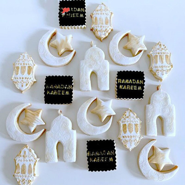 (7er Set) Edelstahl Ramadan Ausstechform Bajram Keksausstecher - Eid Mubarak