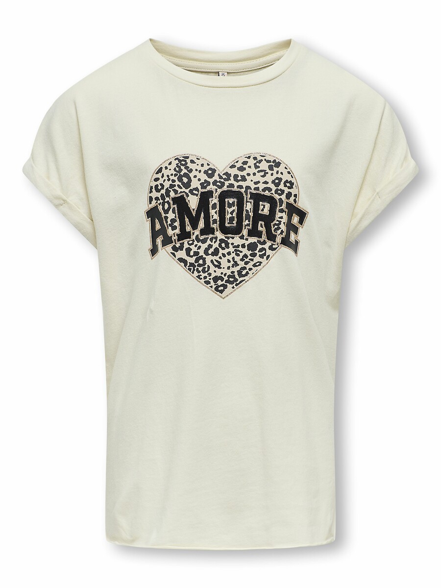 SOMENTE PARA CRIANÇAS<br>Camiseta de manga curta com detalhe frontal