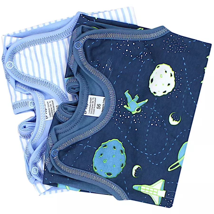 TupTam Baby Strampler Gemustert 2er Set dunkelblau