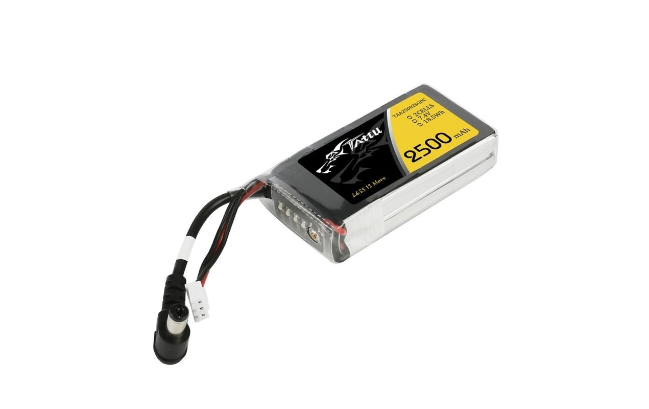 RC-Akku LiPo 2500 mAh 7.4 V für FatsharkSoftcase 2S LiPo-Akku mit DC5.5 mm Stecker für Fatshark Goggles