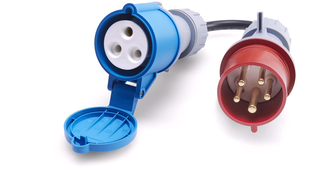 CEE adapter 5 polet til 3 polet