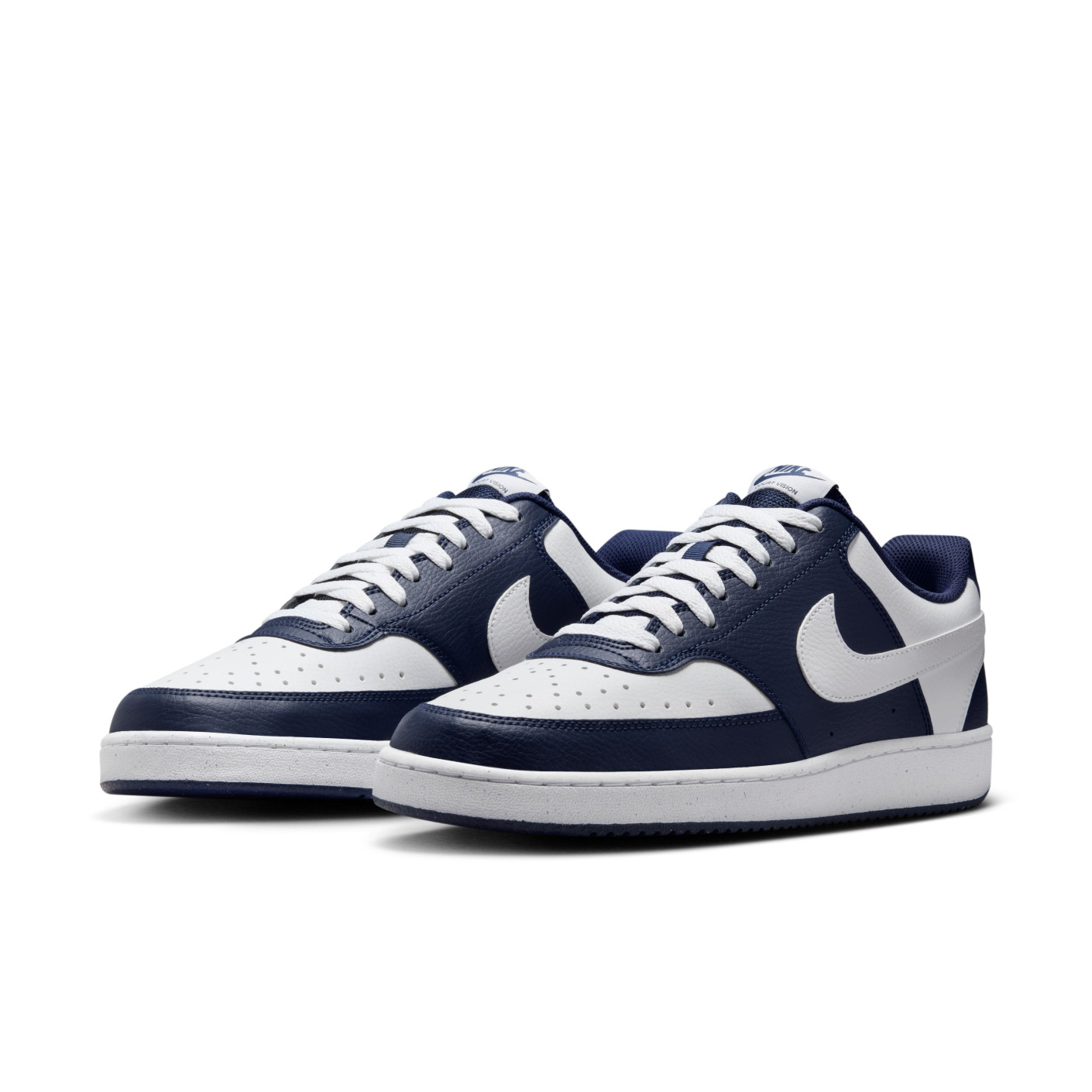 Nike Court Vision Low Sneakers Donkerblauw Wit