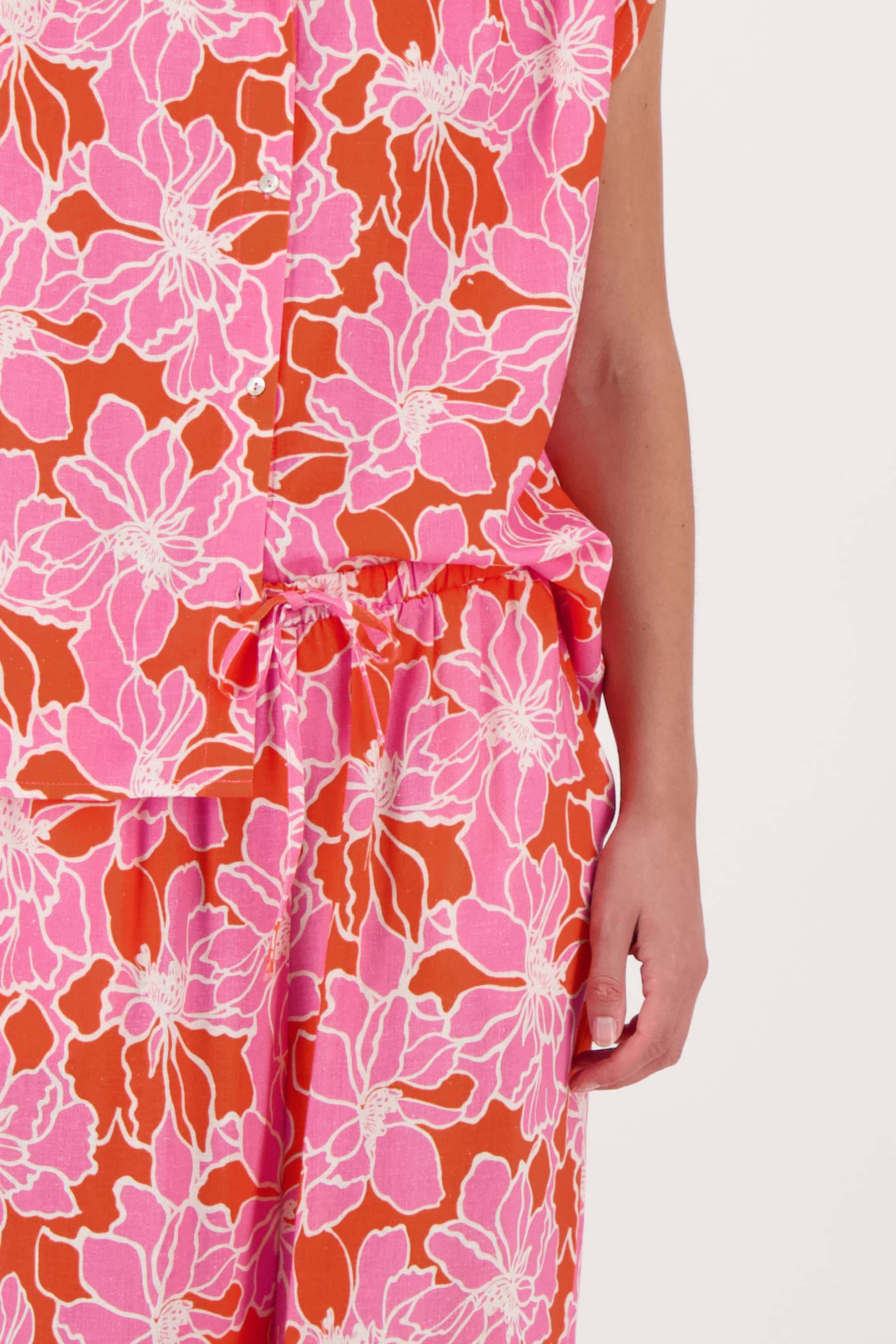 broek met bloemen print