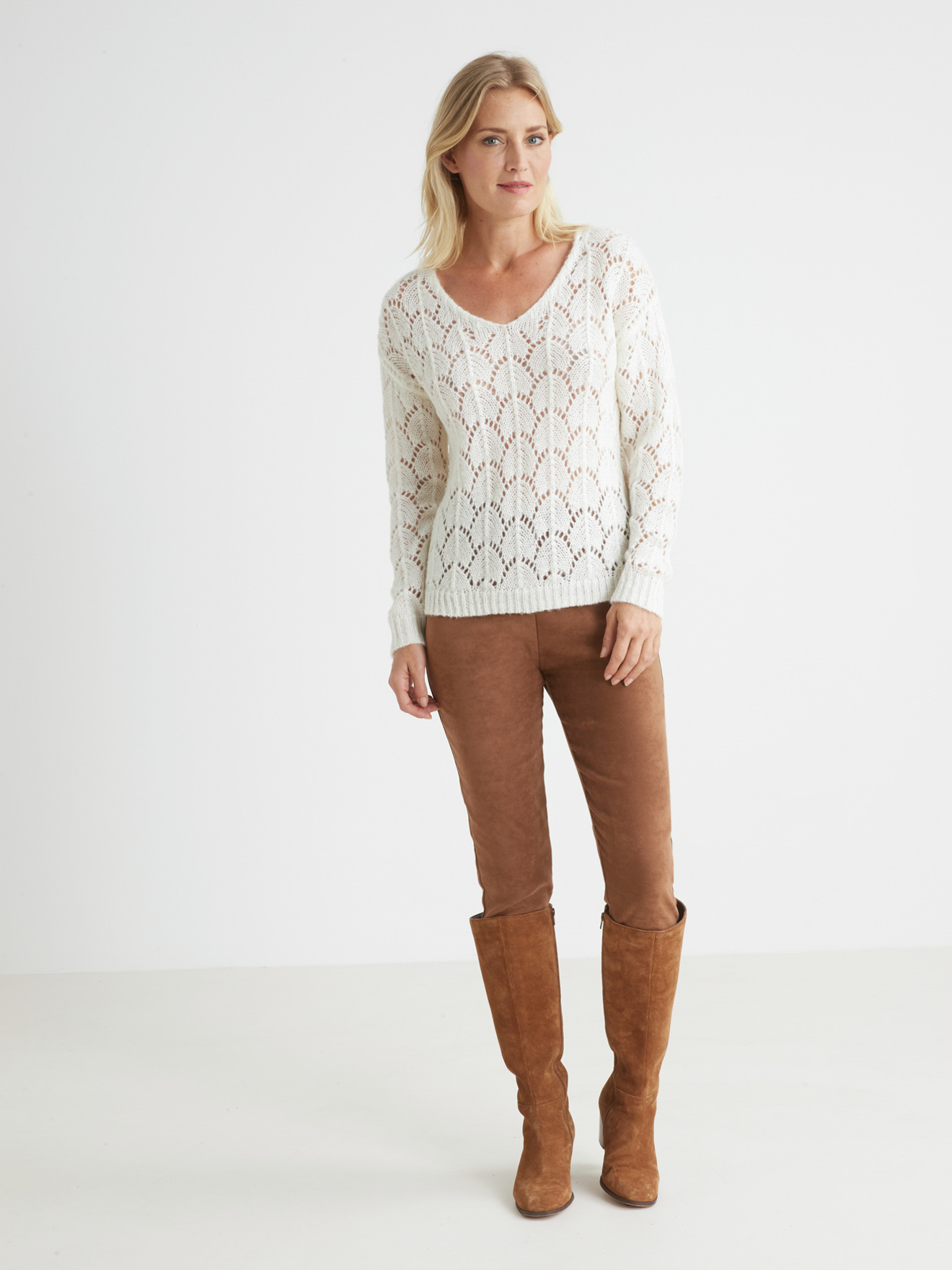 Pull avec mohair et laine