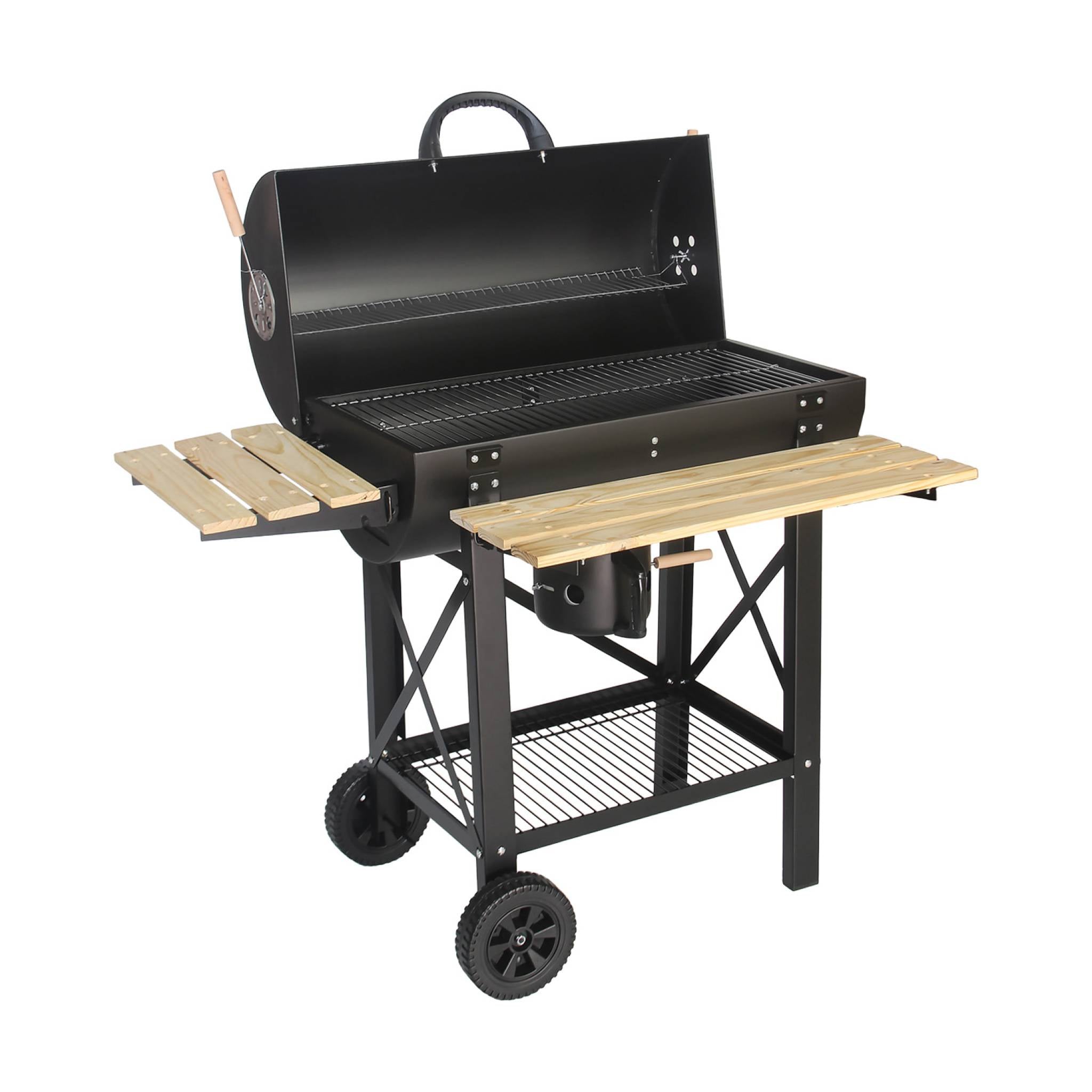 sweeek - Houtskoolbarbecue, grill en smoker met wielen inklapbare