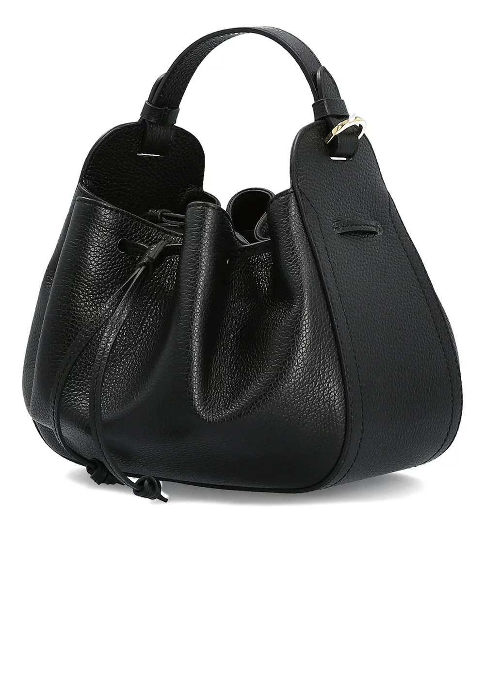 MINI SEAU LEONIE CUIR NOIR