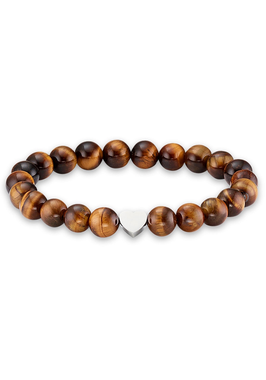 Firetti Armband »Schmuck Geschenk Herz Element, Steinarmband, Partnerarmband« Made in Germany - mit Onyx oder Tigerauge