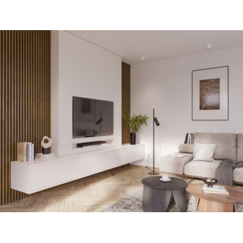 Lattenwand Decowall Acoustic rustiek eiken 260x30cm,2 stuks (1.56m2)