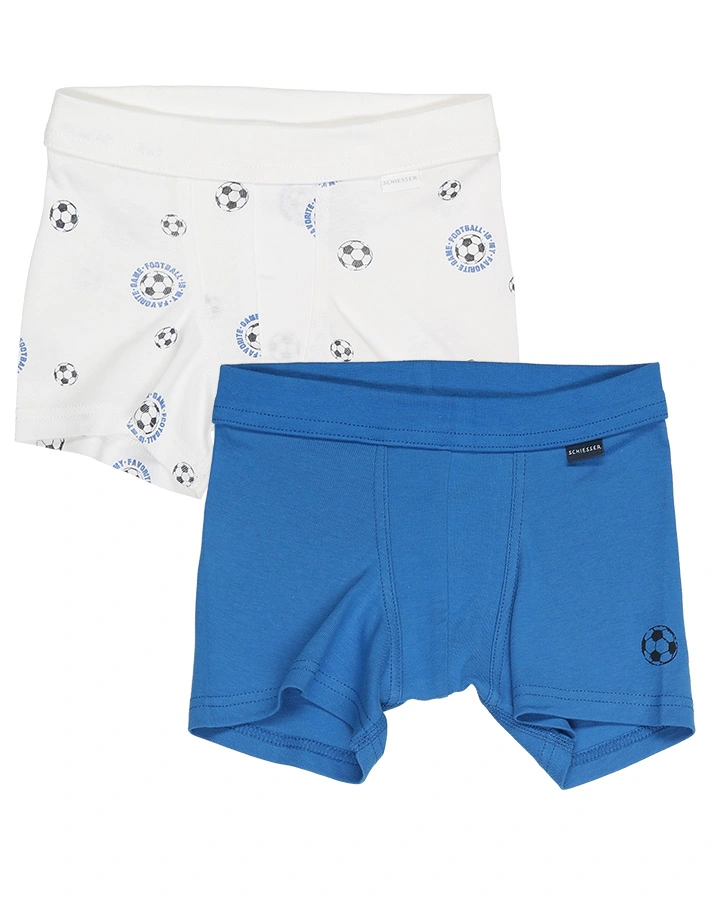 Boxershorts CLASSICS – FUßBALL 2er Pack in blau/weiß
