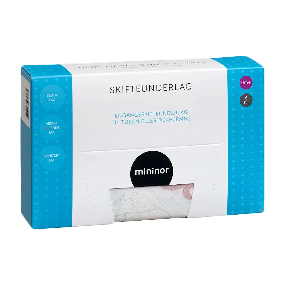 Mininor engangs skifteunderlag - 6 stk