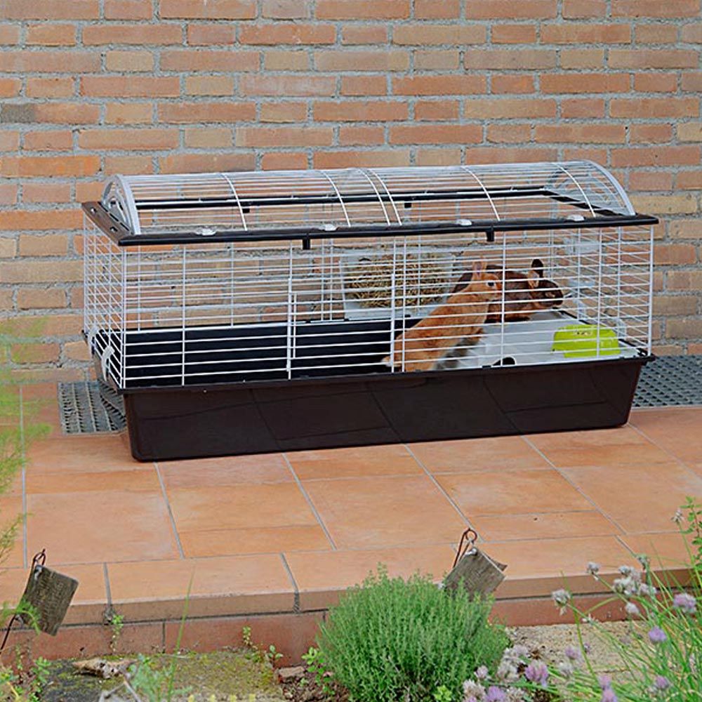 Ferplast cage pour rongeurs casita 120 pour lapins, cochons d'inde, cochons d'inde, en métal, accessoires inclus : mangeoire,