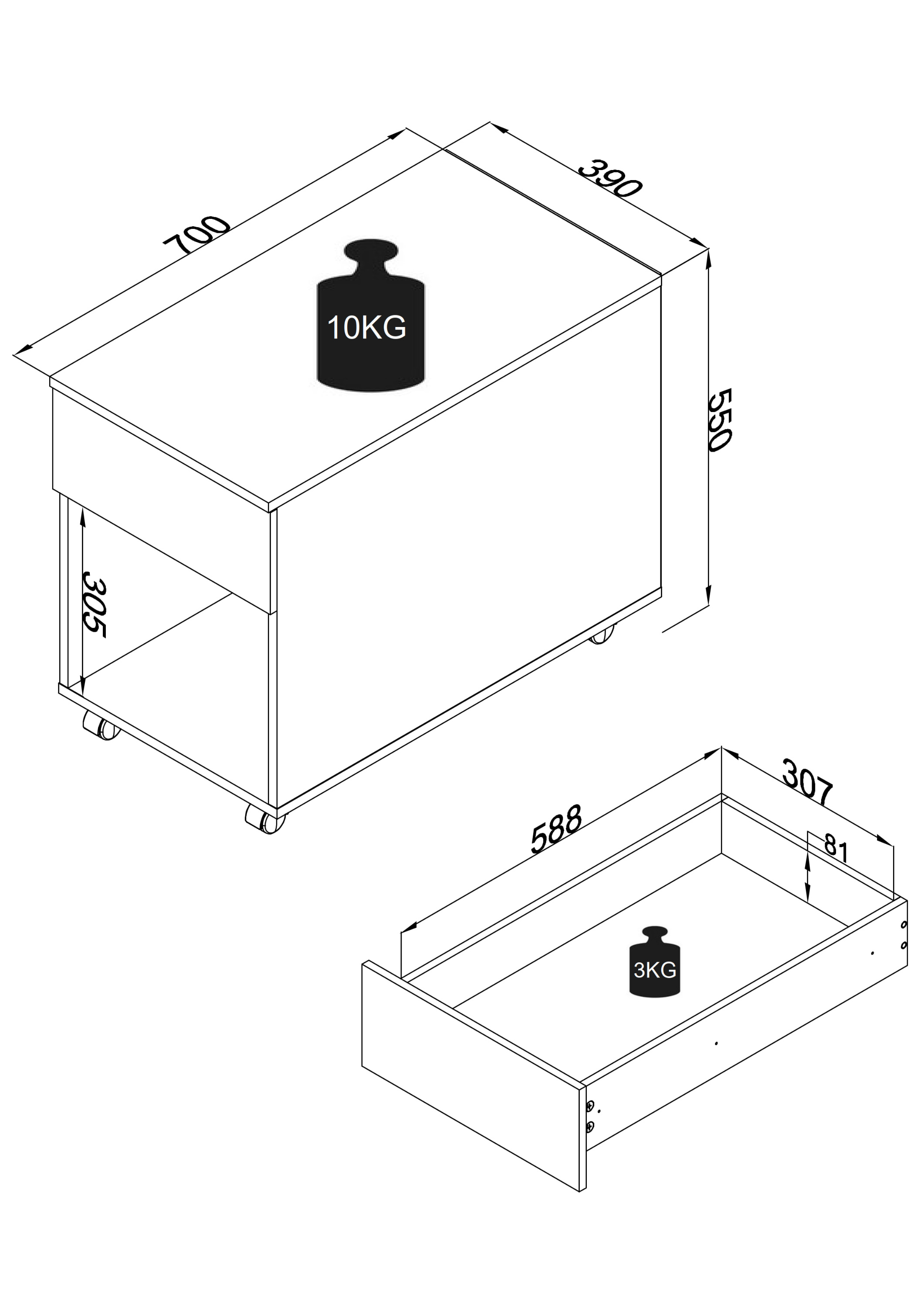 Rollcontainer DALOSA