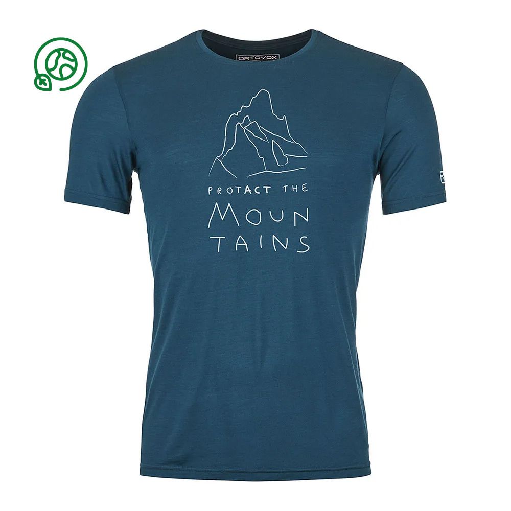 Ortovox 150 COOL MTN PROTECTOR - Tee-shirt Homme petrol blue