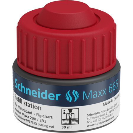 Schneider Maxx 665für Whiteboard- und Flipchartmarker Refill station - rot
