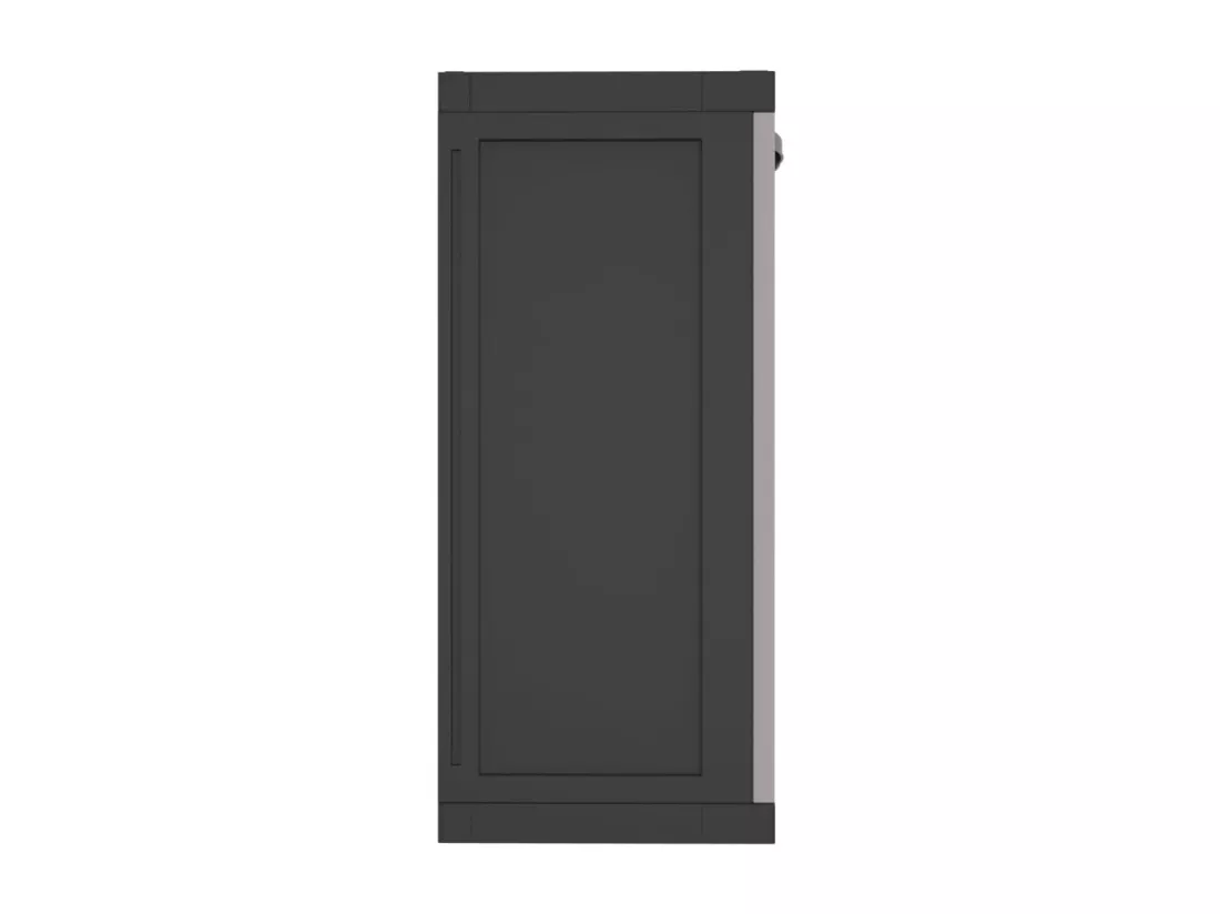 Armoire de rangement d'extérieur gris et noir 65x37x85 cm PP
