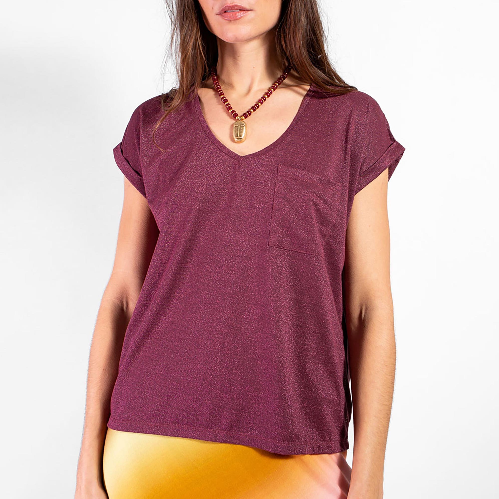 T-shirt Femme bordeaux
