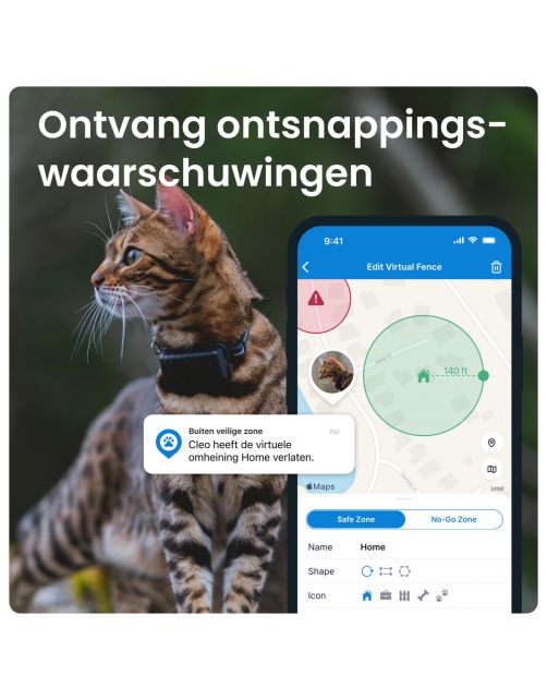 Tractive Gps Cat Mini - Kattenlocatievinder - 55x28x17 mm Donkerblauw Geschikt Voor Katten > 3 Kg