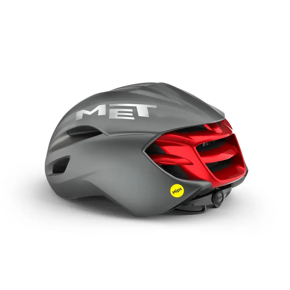 MET Manta MIPS Race Fietshelm Grijs/Rood