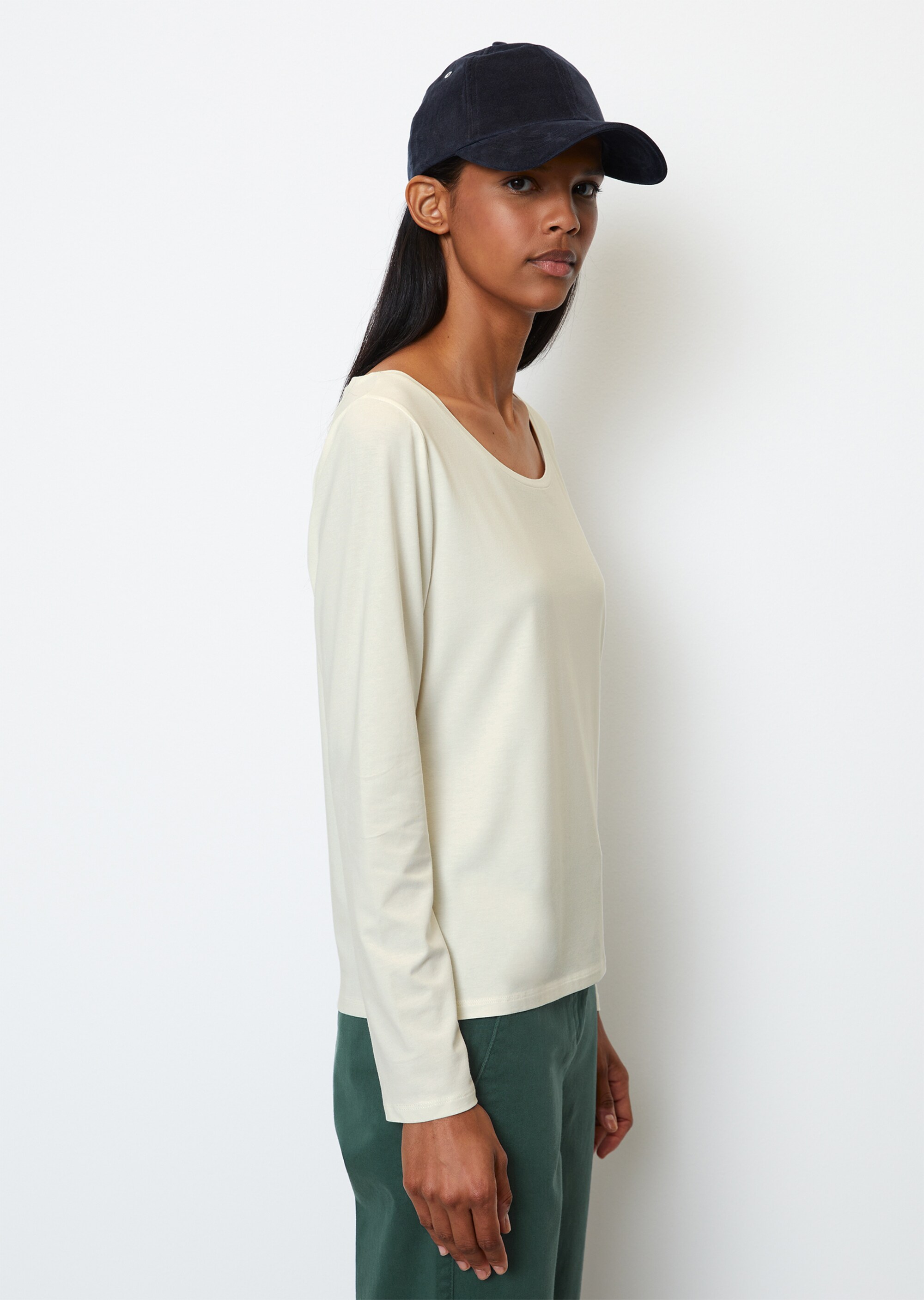 Longsleeve regular aus TENCEL™ Modal-Baumwolle-Mix