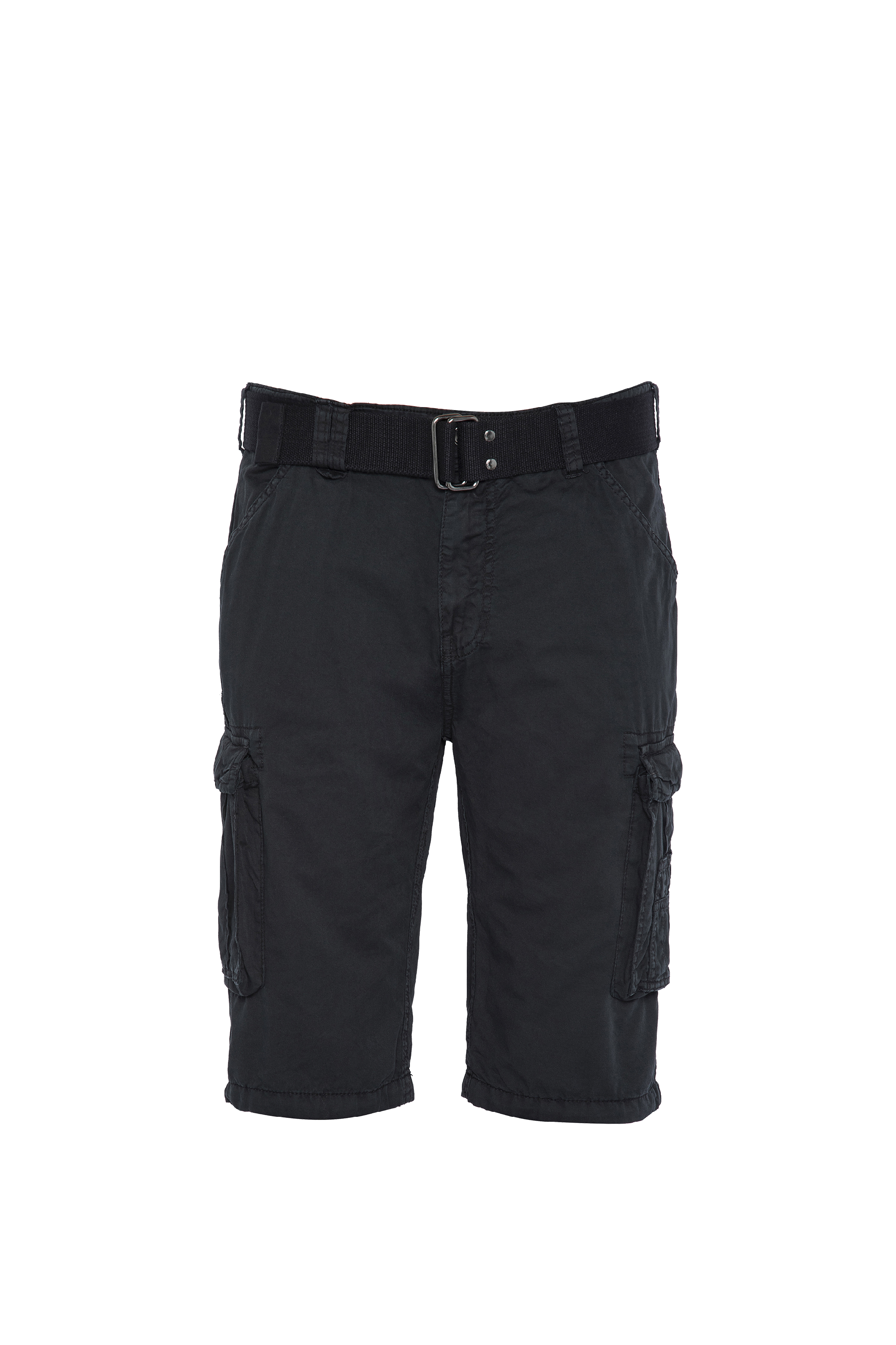 SCHOTT Short cargo en coton Noir