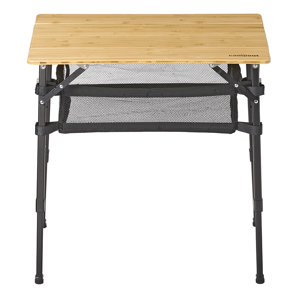 Campout bamboe opvouwbare campingtafel - 65 x 50 cm