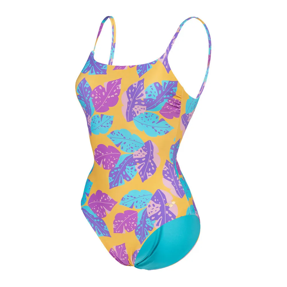 Arena U BACK ALLOVER - Maillot de bain 1 pièce Femme lily yellow multi