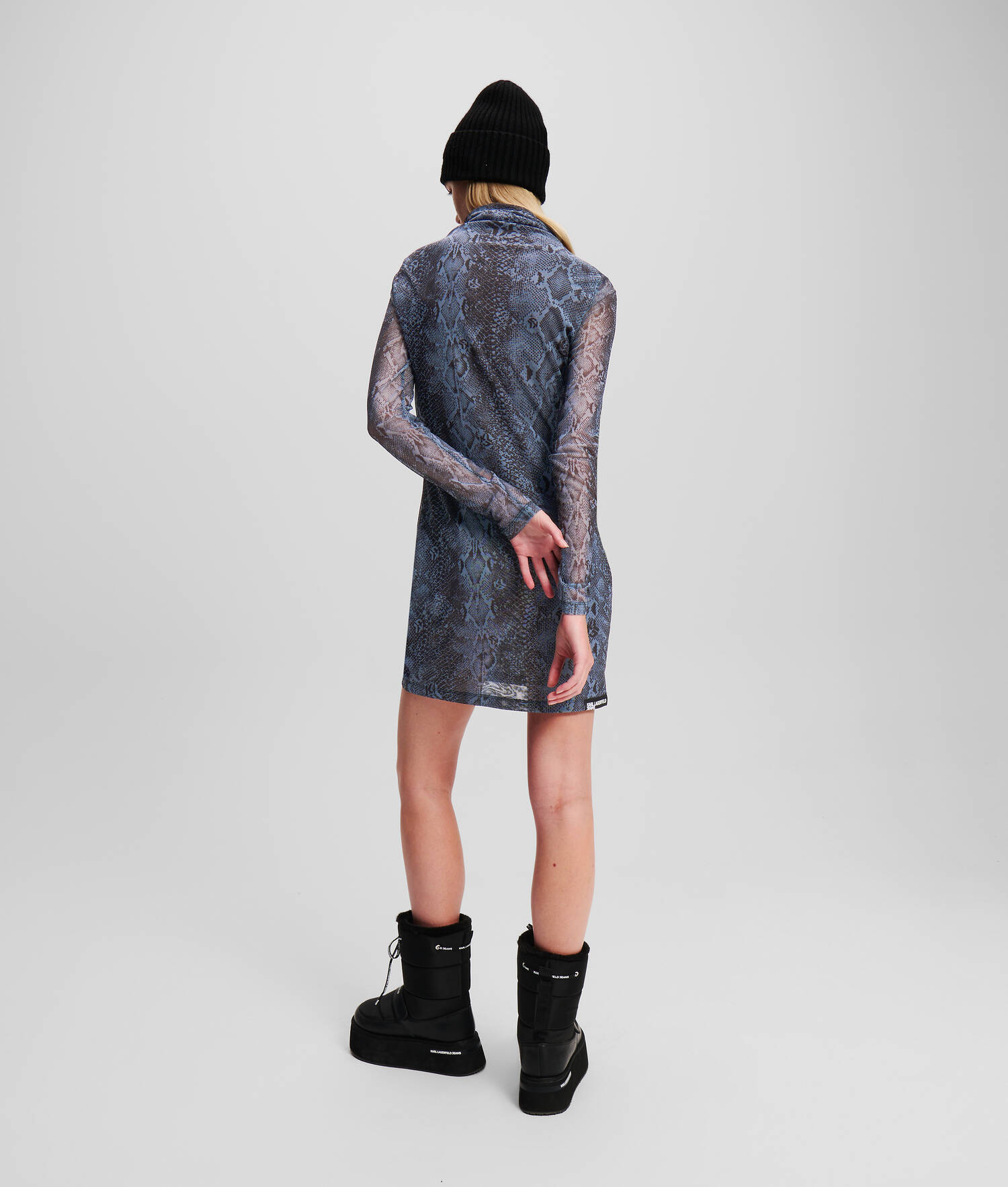 ROBE EN MESH IMPRIMÉ PEAU DE SERPENT KLJ