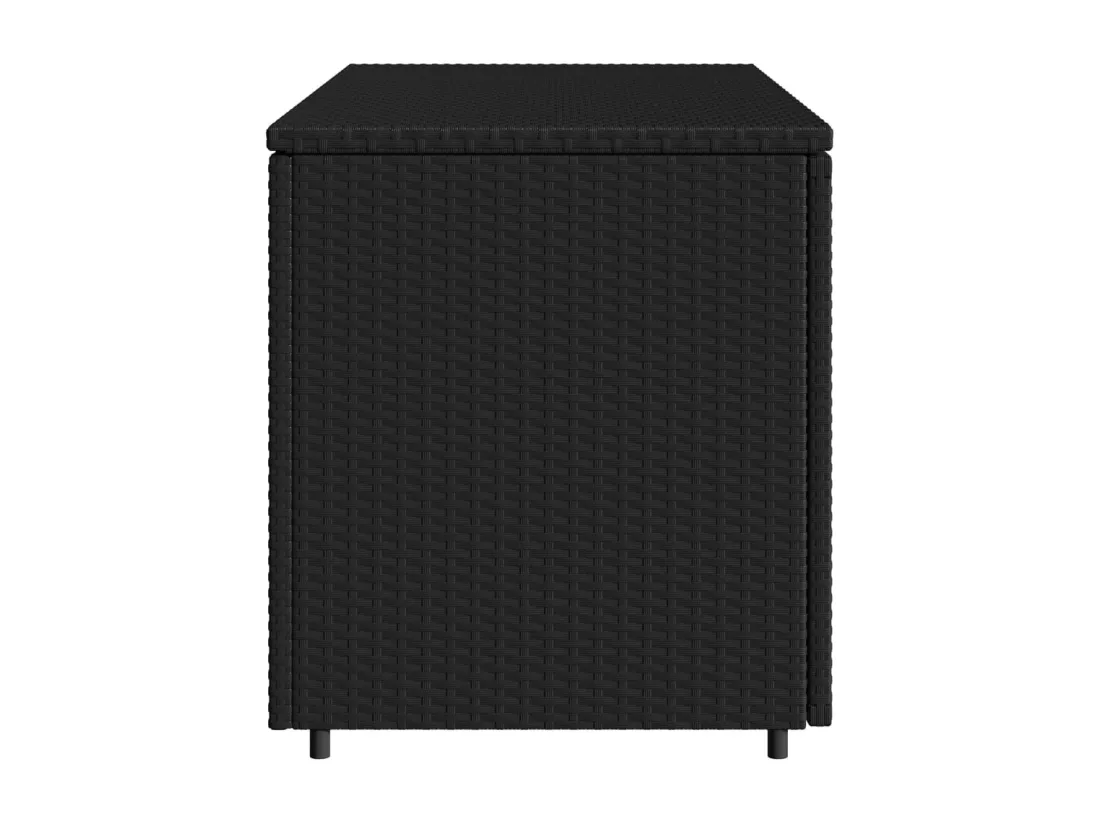 Armoire de rangement jardin noir 110x55x60,5 cm résine tressée